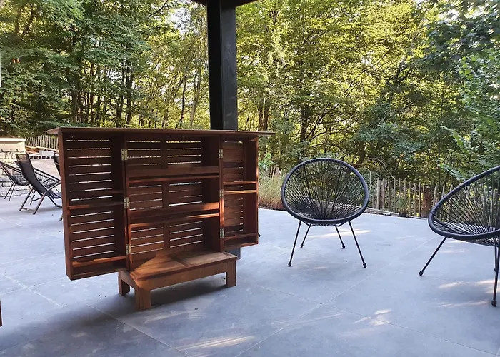 In The Woods With Nordic Bath Chalet Manhay